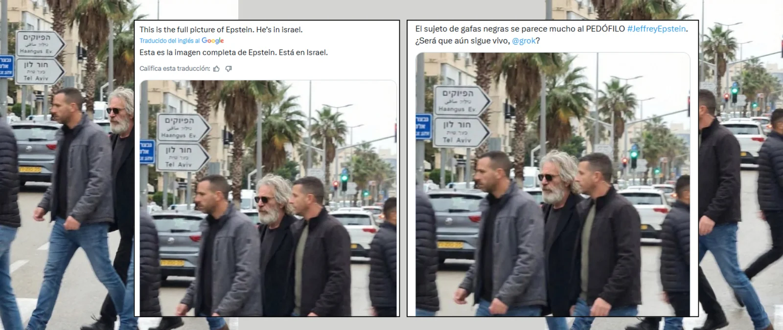 No, esta imagen de Jeffrey Epstein paseando por una calle de Israel en la actualidad no es real: está generada con inteligencia artificial