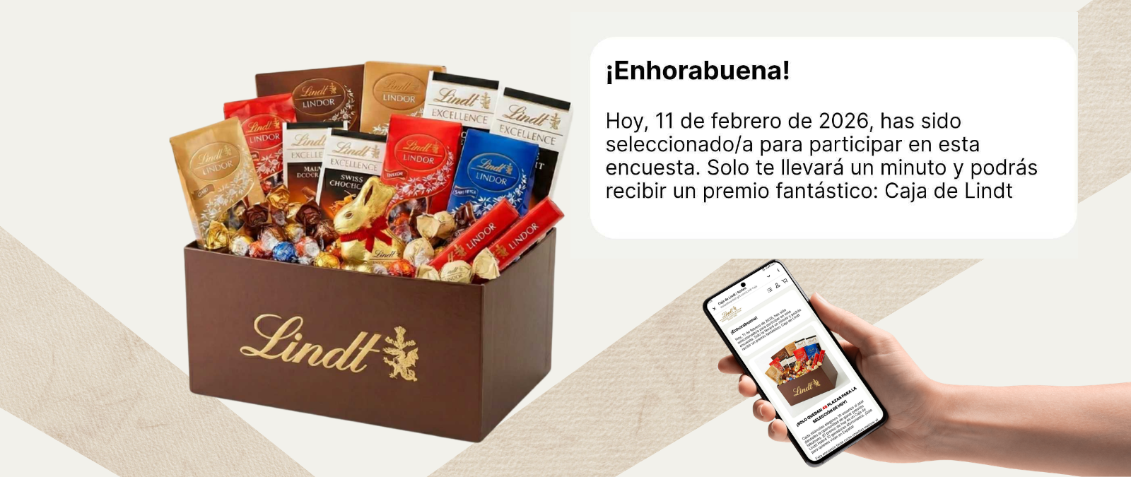 El timo del falso sorteo de Lindt para conseguir una caja de chocolates