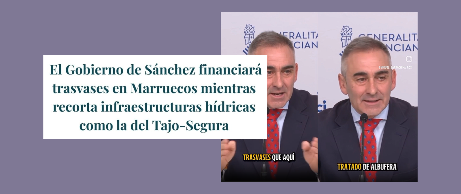 Las desinformaciones de los contenidos que dicen que Sánchez financiará trasvases en Marruecos mientras “recorta” el Tajo-Segura