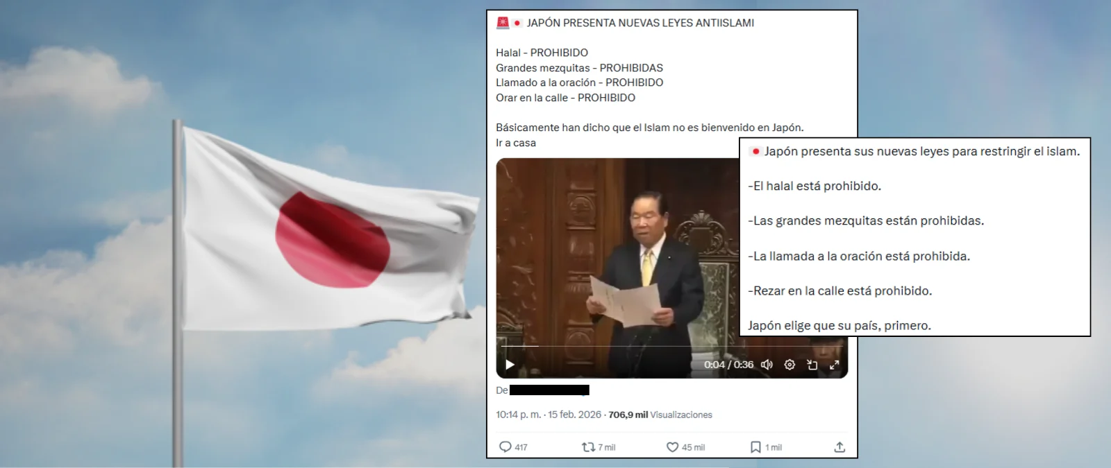 No, Japón no ha presentado nuevas leyes para restringir el islam: es un bulo que circula de manera recurrente