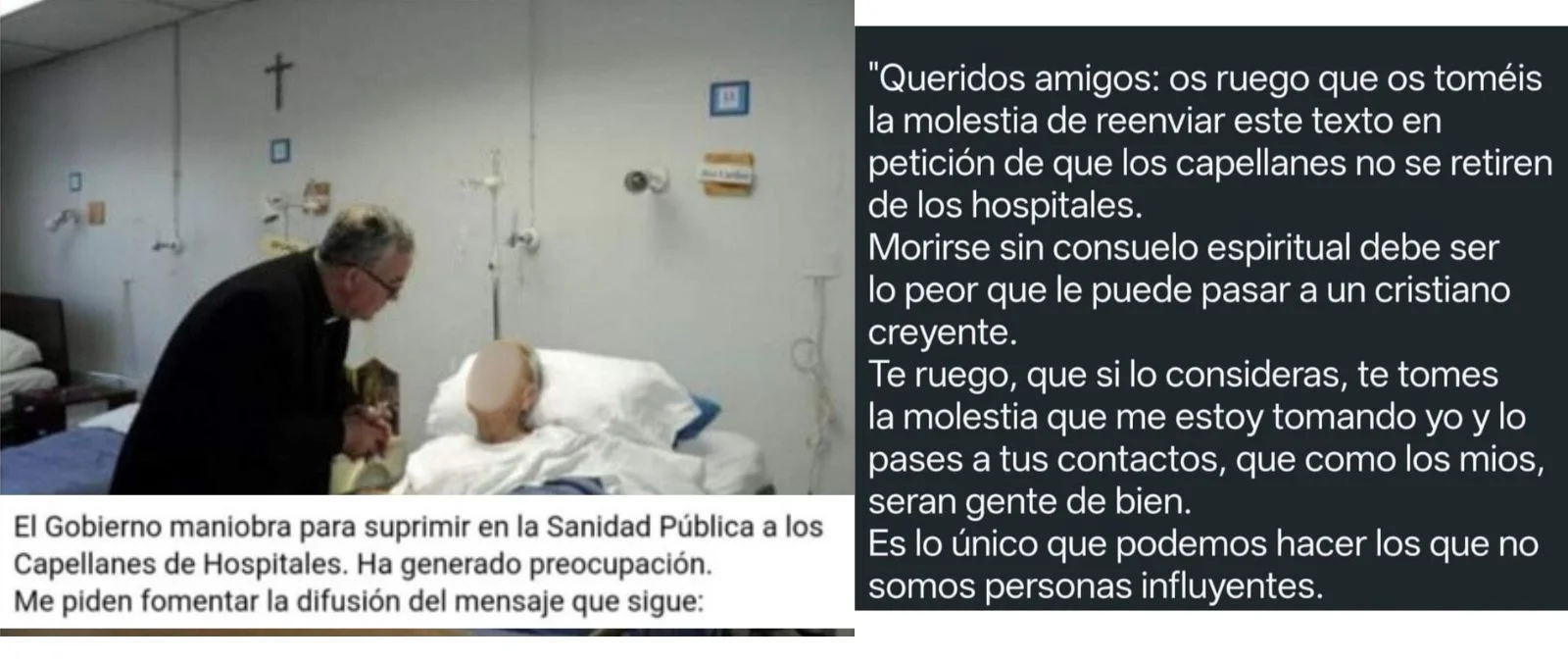 Qué sabemos sobre si el Gobierno "maniobra" para "suprimir" a los capellanes de hospitales