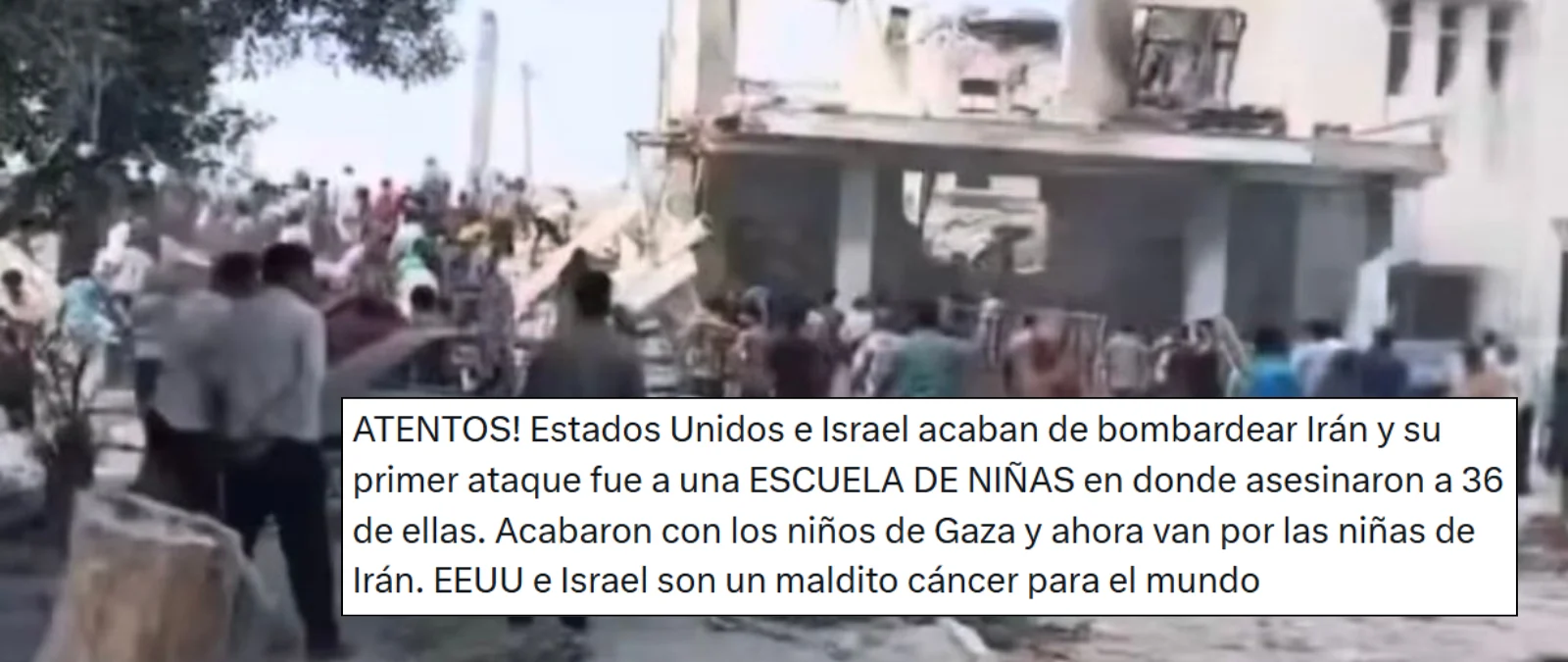 Qué sabemos sobre la autoría de la destrucción de una escuela iraní el 28 de febrero de 2026: EEUU e Israel aseguran no tener constancia, a 2 de marzo