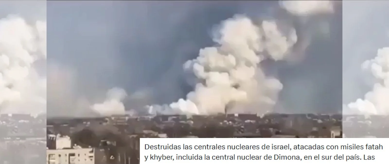 No, este vídeo no muestra cómo fueron destruidas las centrales nucleares de Israel: es un vídeo de 2017 de la explosión en un depósito de municiones en Ucrania