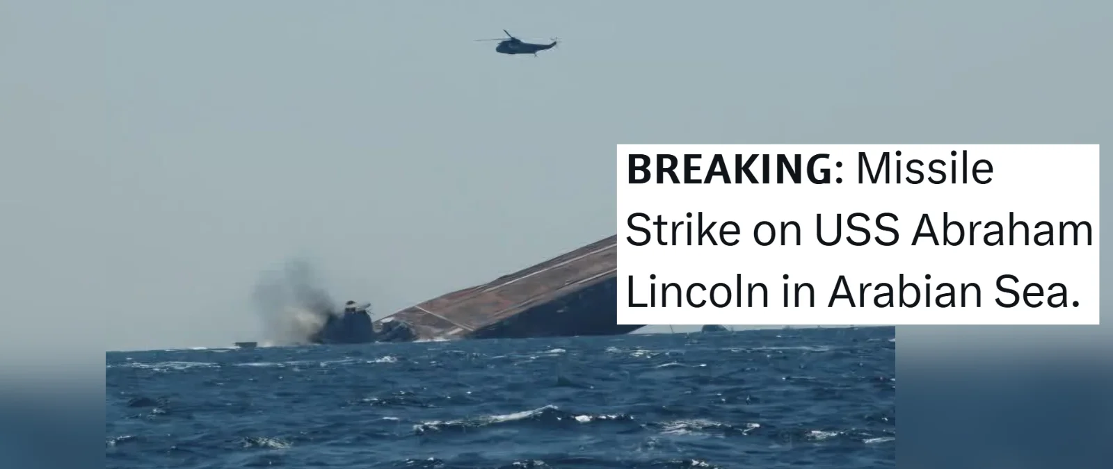 Cuidado con los contenidos que afirman que esta imagen muestra el hundimiento del portaviones Abraham Lincoln por misiles iraníes en 2026: circula desde al menos 2012