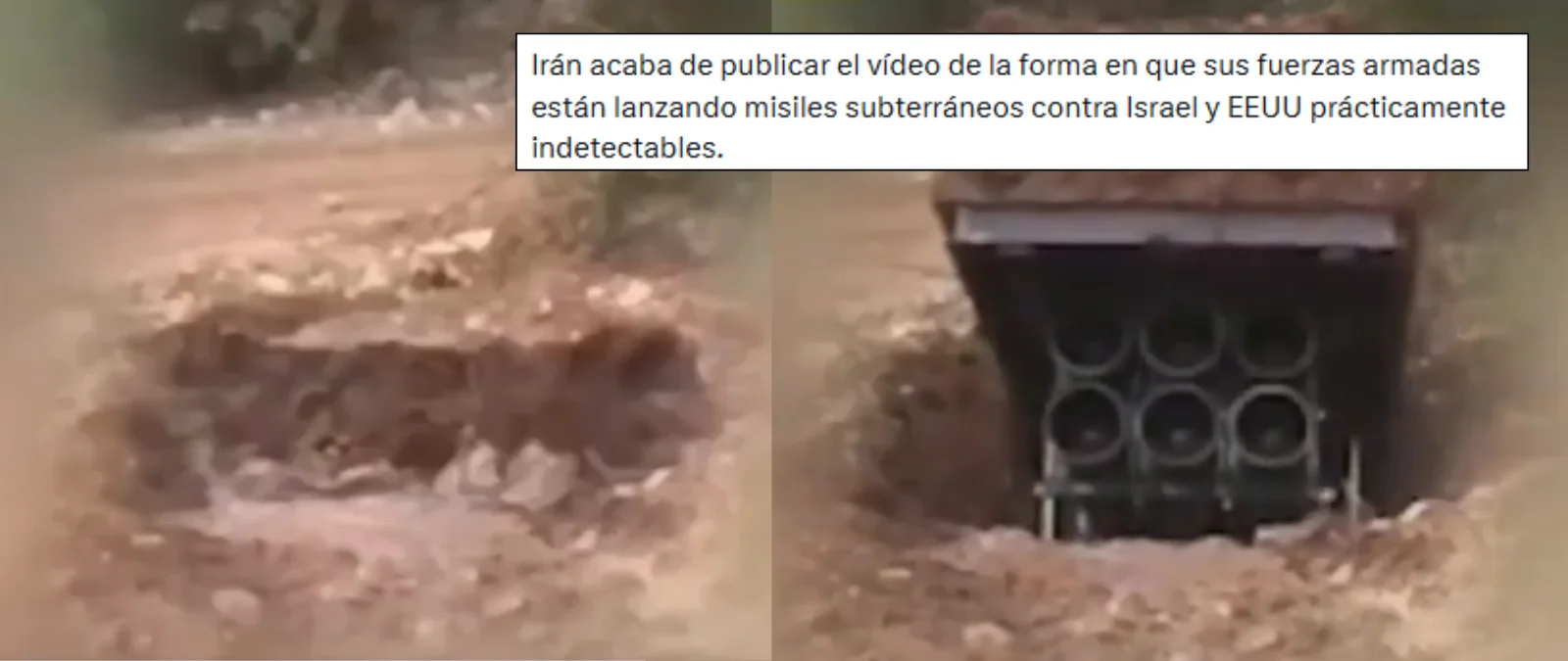 No, Irán no “acaba de publicar” este vídeo de misiles subterráneos en marzo de 2026: las imágenes circulan al menos desde 2024