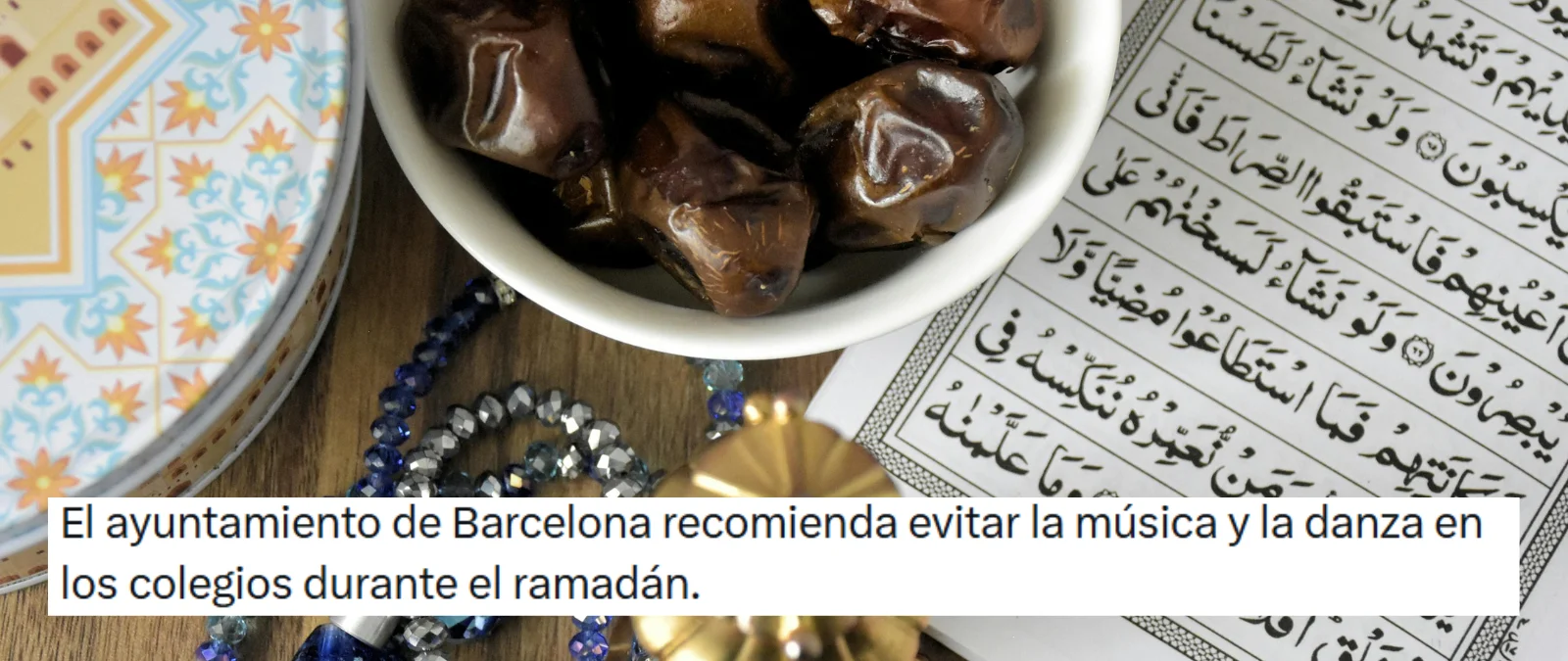 Sí, el Ayuntamiento de Barcelona recomienda en una guía alternativas a la música o la danza durante el Ramadán en centros educativos por respeto al alumnado musulmán