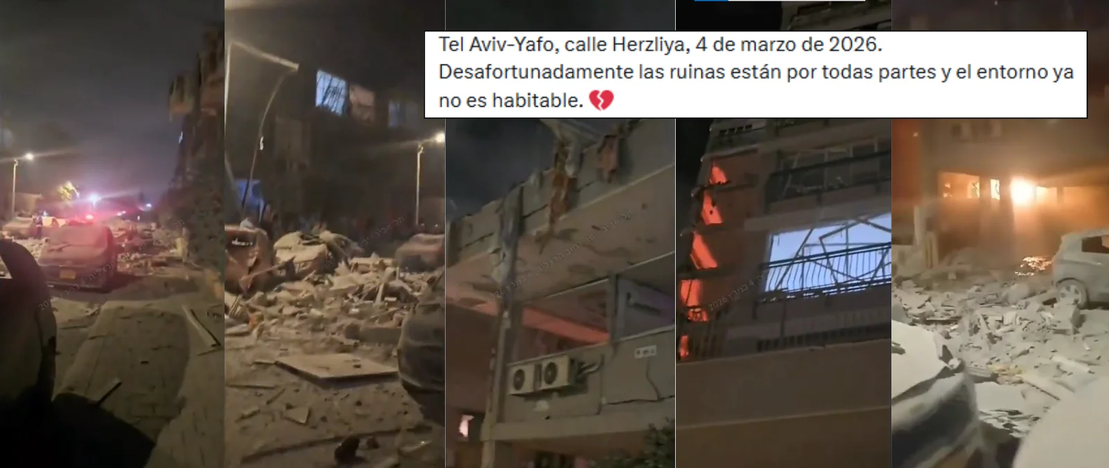 No, este vídeo de edificios derruidos y coches entre escombros en Tel Aviv (Israel) no es actual: son imágenes de junio de 2025
