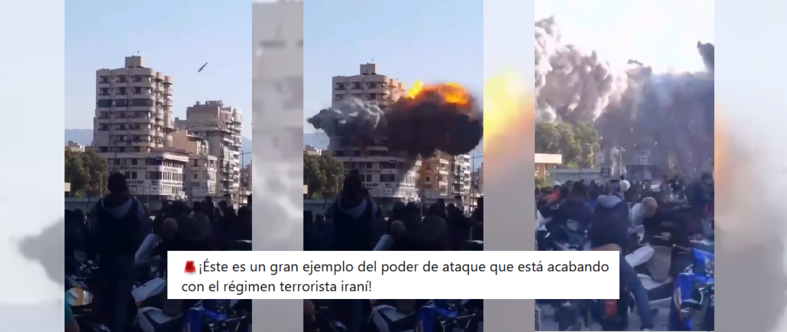No, este vídeo no muestra un ataque de Israel a Irán en marzo de 2026: es un bombardeo israelí a Beirut (Líbano) en 2024