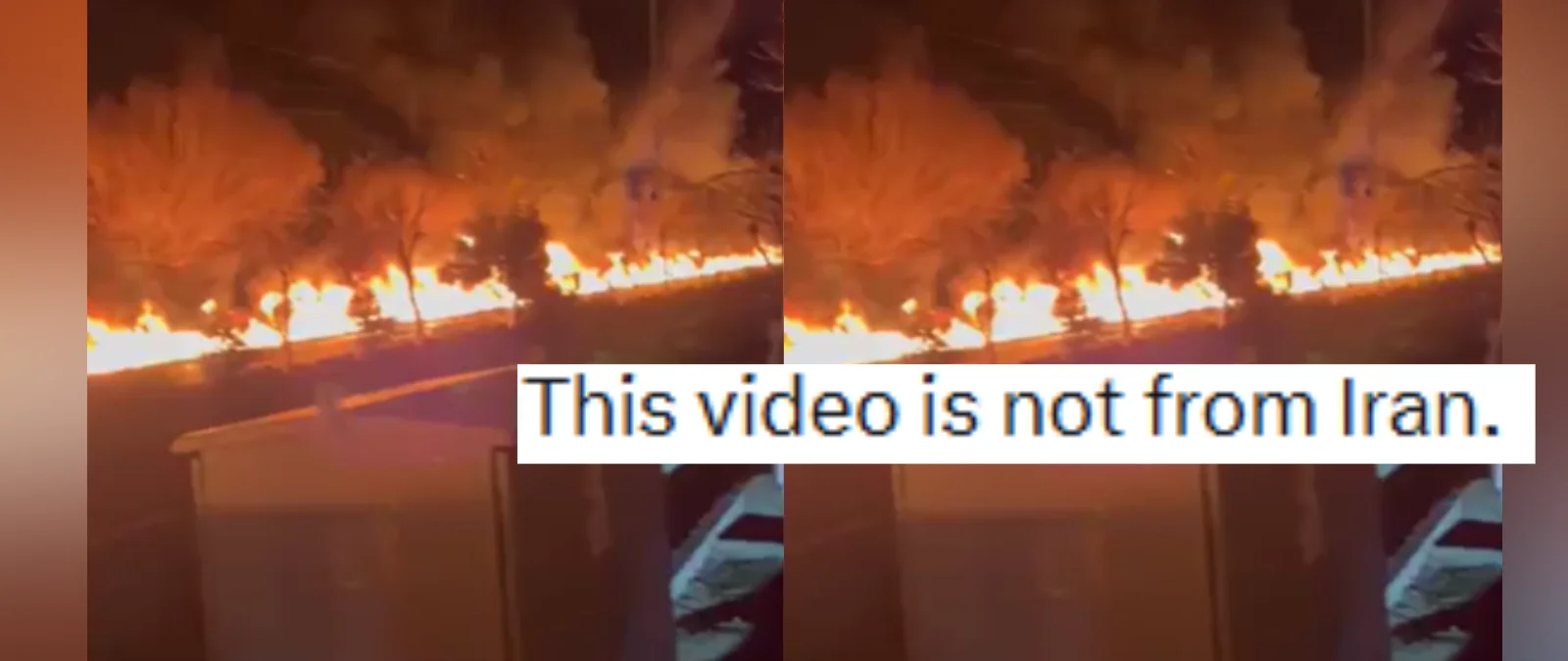 Es falso que este vídeo de una calle incendiada esté relacionado con los incendios de Los Ángeles de 2017: es Teherán en marzo de 2026