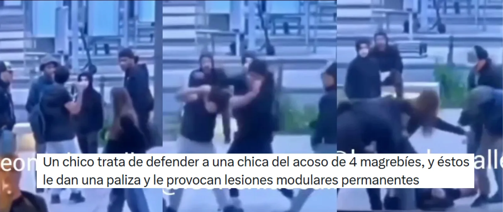 Qué sabemos sobre el vídeo de la agresión de “cuatro magrebíes” a un joven “por defender a una chica”: ocurrió en Bélgica y las autoridades no dan detalles sobre el origen de los agresores