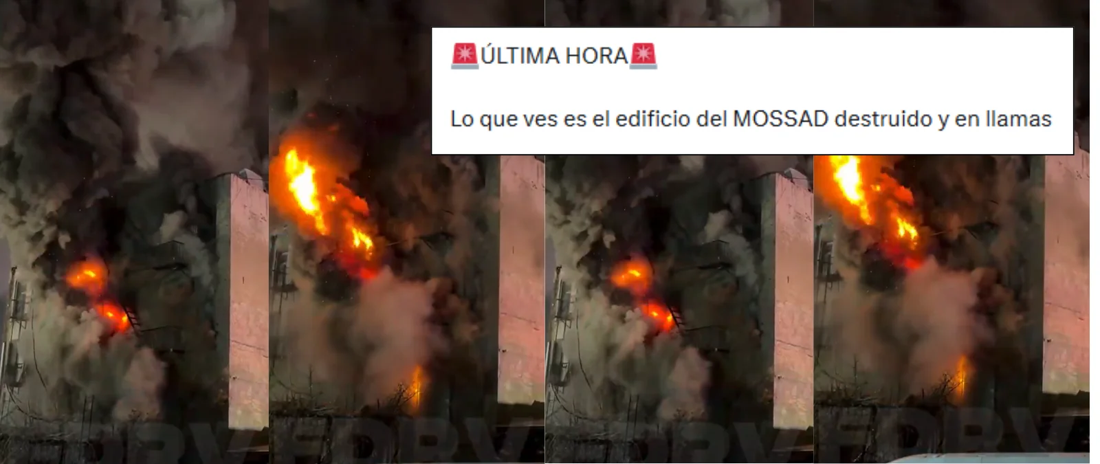 No, este vídeo no muestra el edificio del Mossad (Israel) en llamas: son imágenes de un incendio en Queens (Estados Unidos)