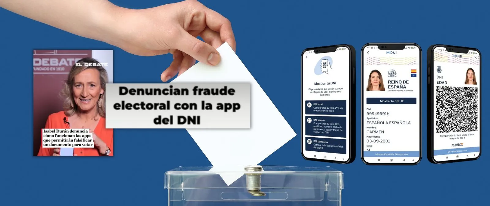Por qué para poder suplantar la identidad de una persona en las elecciones no vale con falsificar el DNI digital