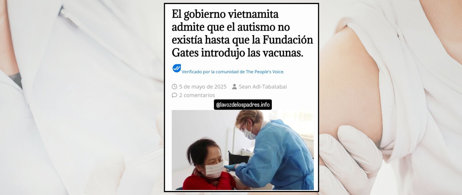 No hay rastro de que el Gobierno de Vietnam haya admitido que el autismo no existiese en el país hasta la introducción del programa de vacunación de la Fundación Bill y Melinda Gates