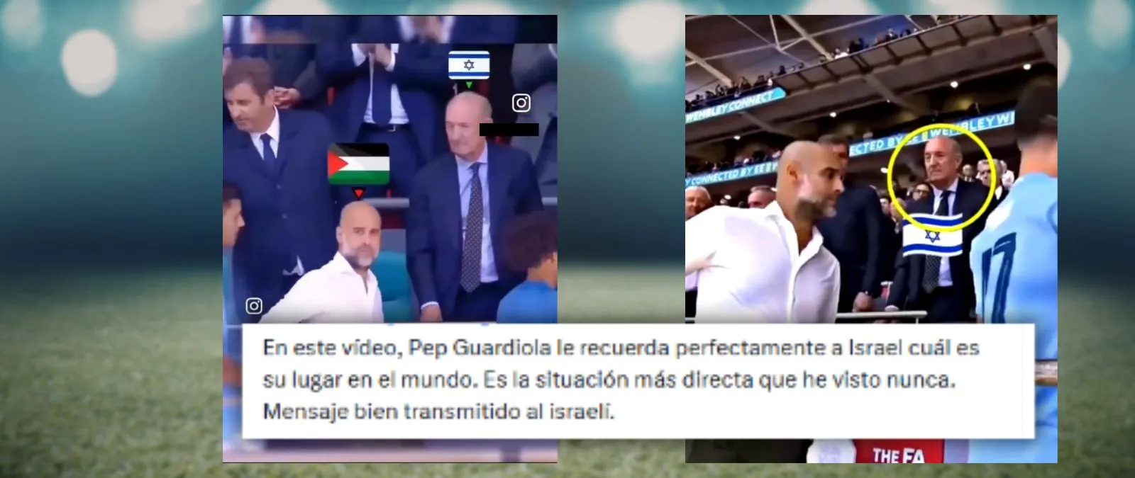No, en este vídeo Pep Guardiola no le niega el saludo a un representante israelí: es el exentrenador de fútbol inglés Alan Smith