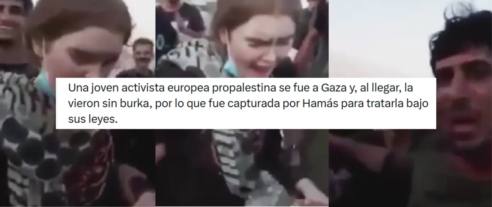 No, este vídeo no muestra a una "activista propalestina capturada por Hamás por no llevar burka" en Gaza: es un vídeo de 2017 de una terrorista alemana detenida por el ejército iraquí