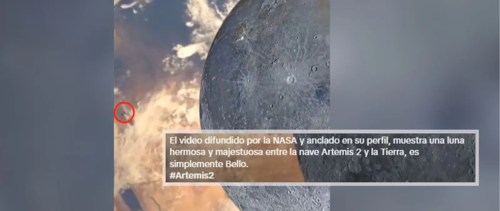 No, este vídeo no muestra la nave de la misión Artemis II dirigiéndose hacia la Luna: circula desde antes del lanzamiento y no lo ha publicado la NASA