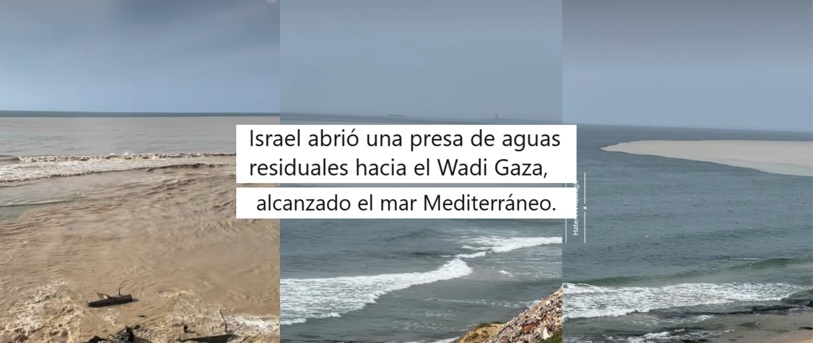 Qué sabemos sobre la supuesta apertura de una "presa de aguas residuales" de Israel hacia el arroyo Wadi Gaza, contaminando el Mediterráneo