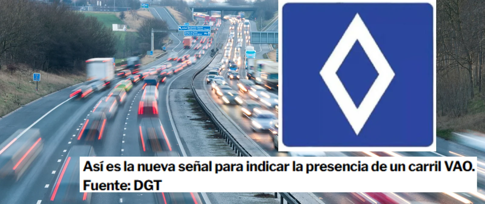 Cuidado con los contenidos que dicen que la DGT “implementa” esta señal para los carriles bus VAO: a 15 de abril de 2026 no se ha anunciado nada y esa es la que se utiliza en Francia