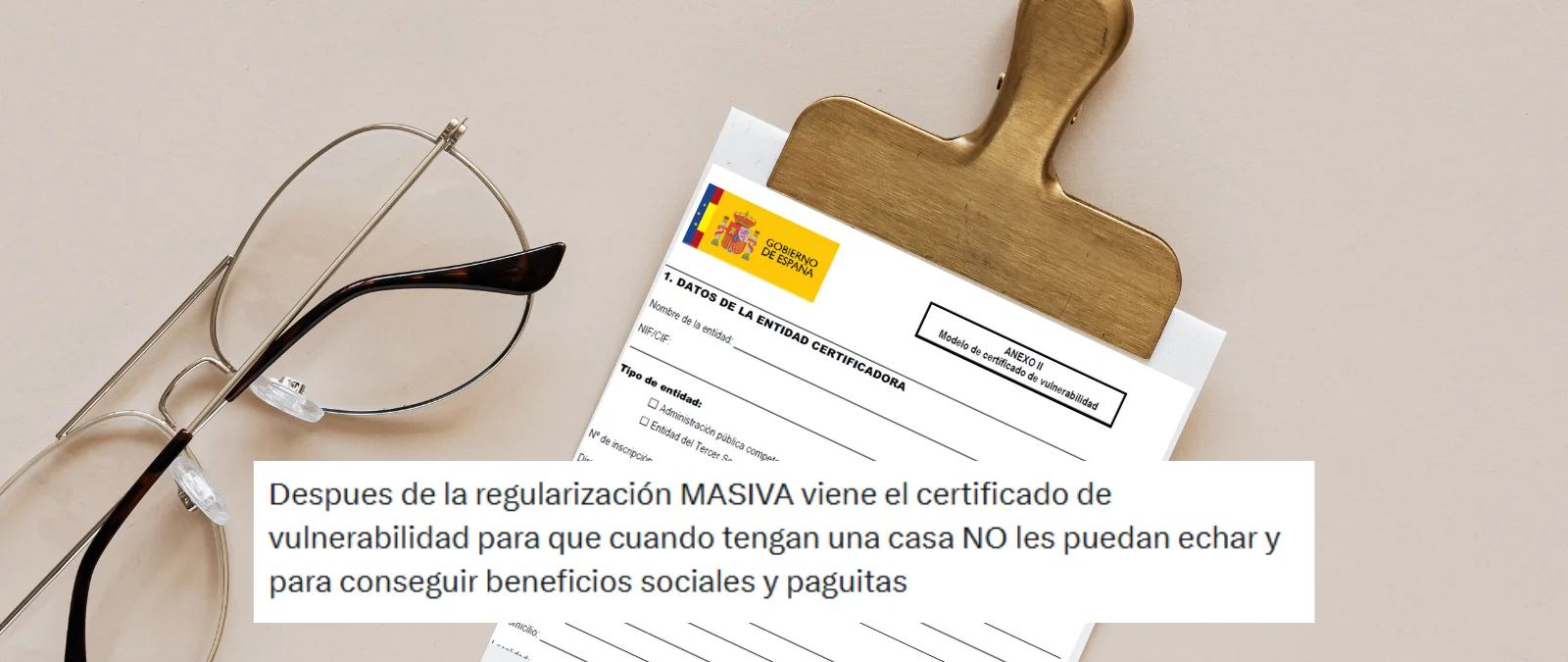No, el certificado de vulnerabilidad para la regularización no concede a los inmigrantes prioridad en el acceso a ayudas sociales o "casa gratis": este documento solo es válido para este trámite
