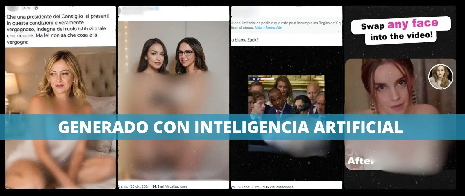 De Emma Watson a Giorgia Meloni: cómo la IA se está usando para crear imágenes y vídeos porno o que sexualizan a mujeres famosas sin su consentimiento