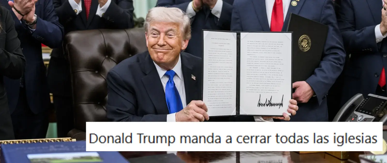 No, Donald Trump no ha firmado una orden ejecutiva para cerrar todas las iglesias 