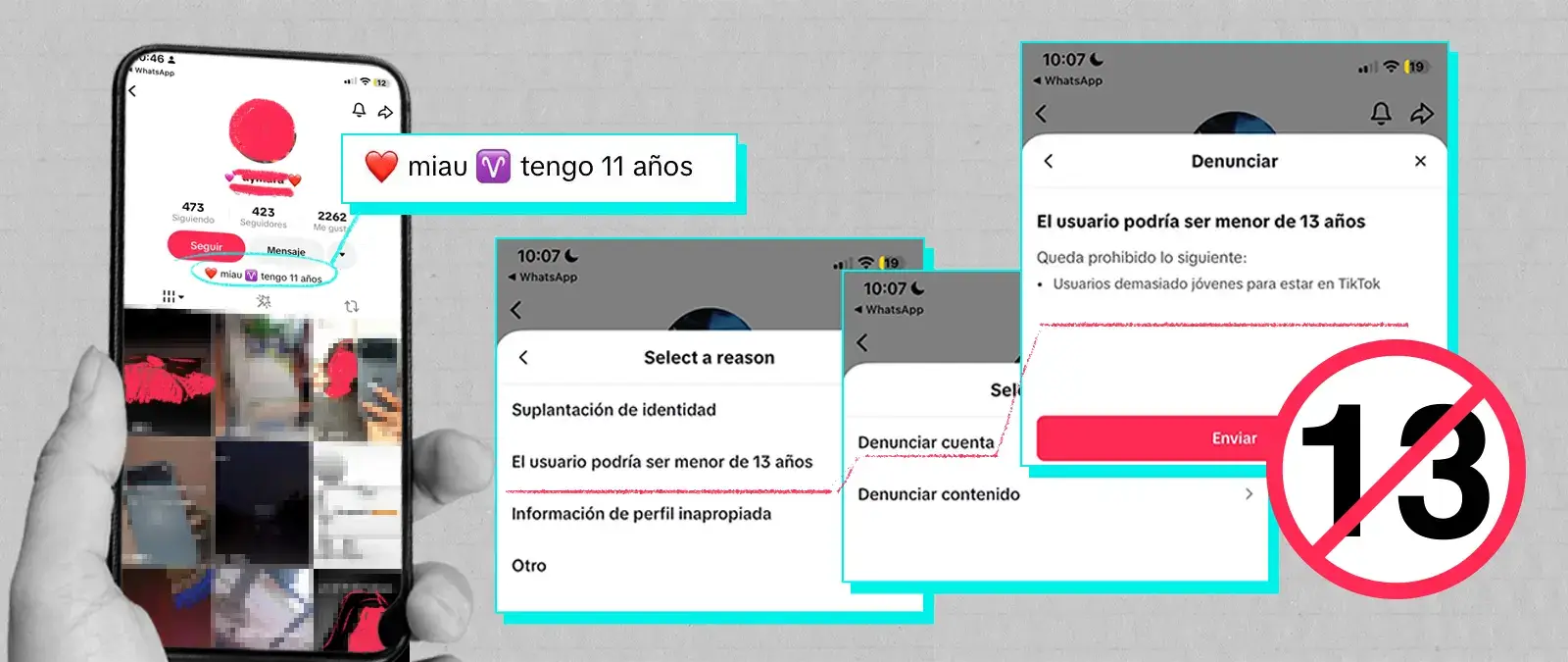 TikTok ‘bans’ children under-13, but did nothing on 97% of the accounts we flagged that proclaim to be as young as 9