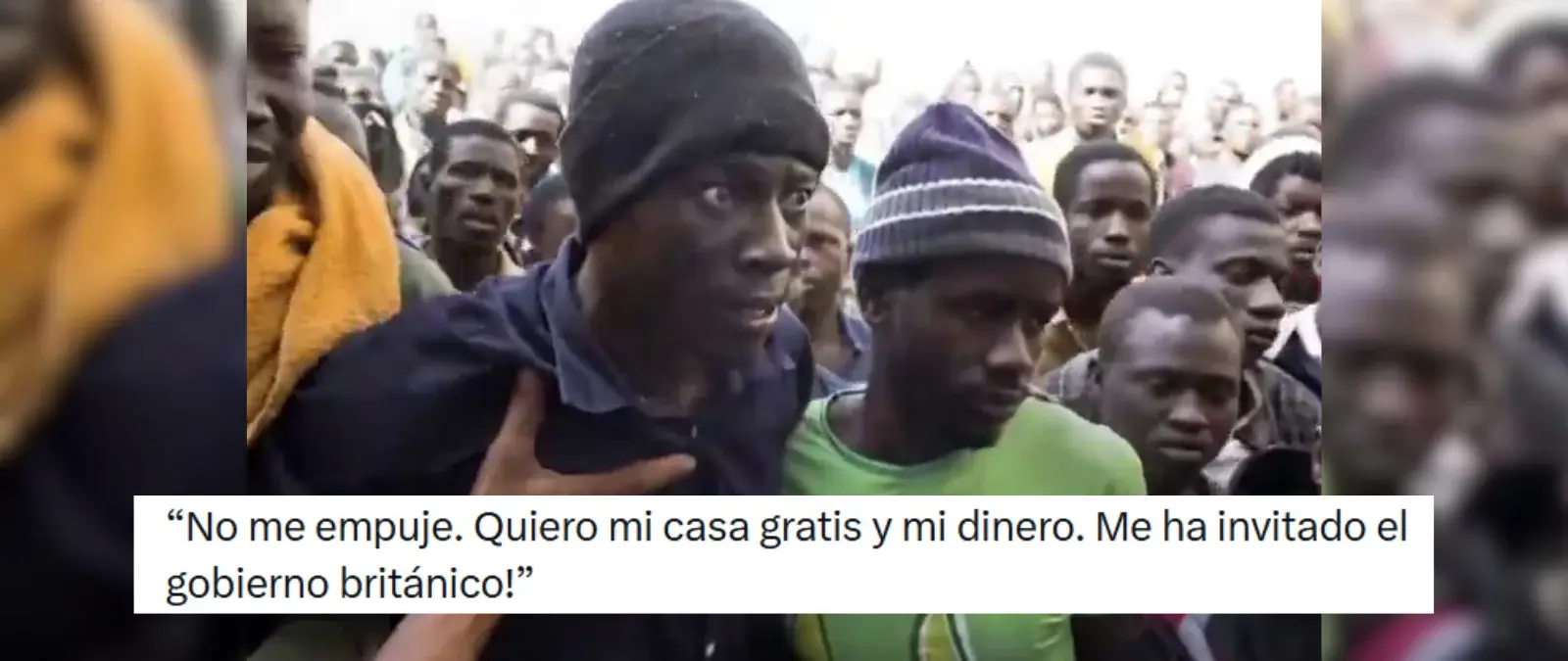 El vídeo de inmigrantes reclamando "casa gratis y dinero" en Reino Unido: parte de una fotografía tomada en Libia en 2015