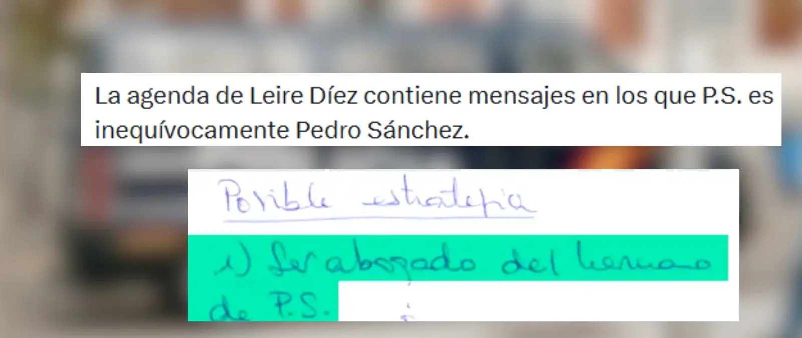 Qué sabemos de la anotación en una agenda de Leire Díez que dice "abogado del hermano de PS"