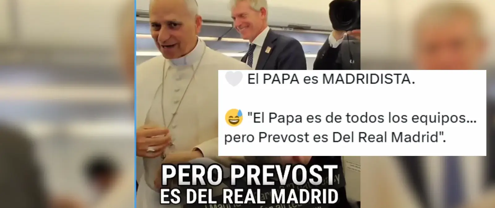 Cuidado con los contenidos que dicen que el papa León XIV "es madridista": dijo que era del Real Madrid y del "Atleti"