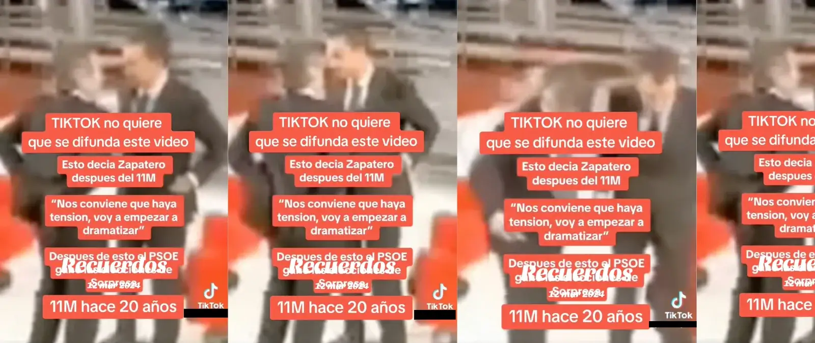 No, este vídeo en el que Zapatero dice que les conviene "que haya tensión" y que va a empezar a "dramatizar" no es de las elecciones de 2004 celebradas después del 11M
