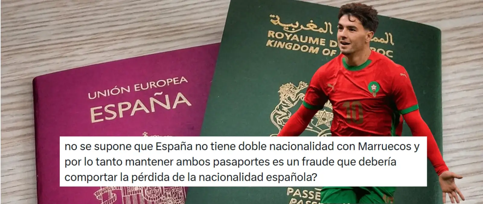 Qué sabemos sobre Brahim Díaz, jugador de la selección marroquí, y su uso del pasaporte español para viajar al Mundial: aunque España y Marruecos no tengan convenio de doble nacionalidad, legalmente posee ambas nacionalidades por origen