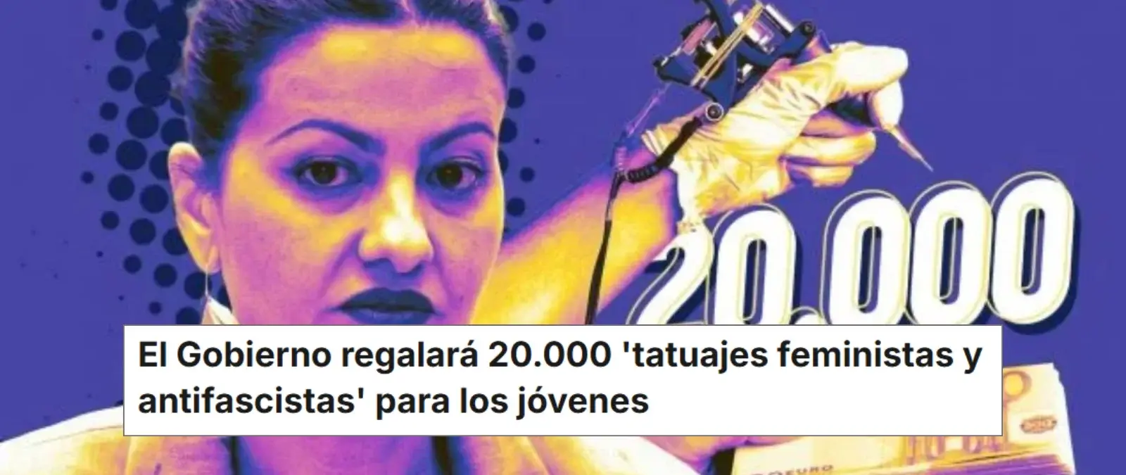 Qué sabemos sobre que el Gobierno regalará 20.000 "tatuajes feministas y antifascistas": son calcomanías y es un contrato de 2024 del Ministerio de Juventud para promocionar el Erasmus y el voluntariado