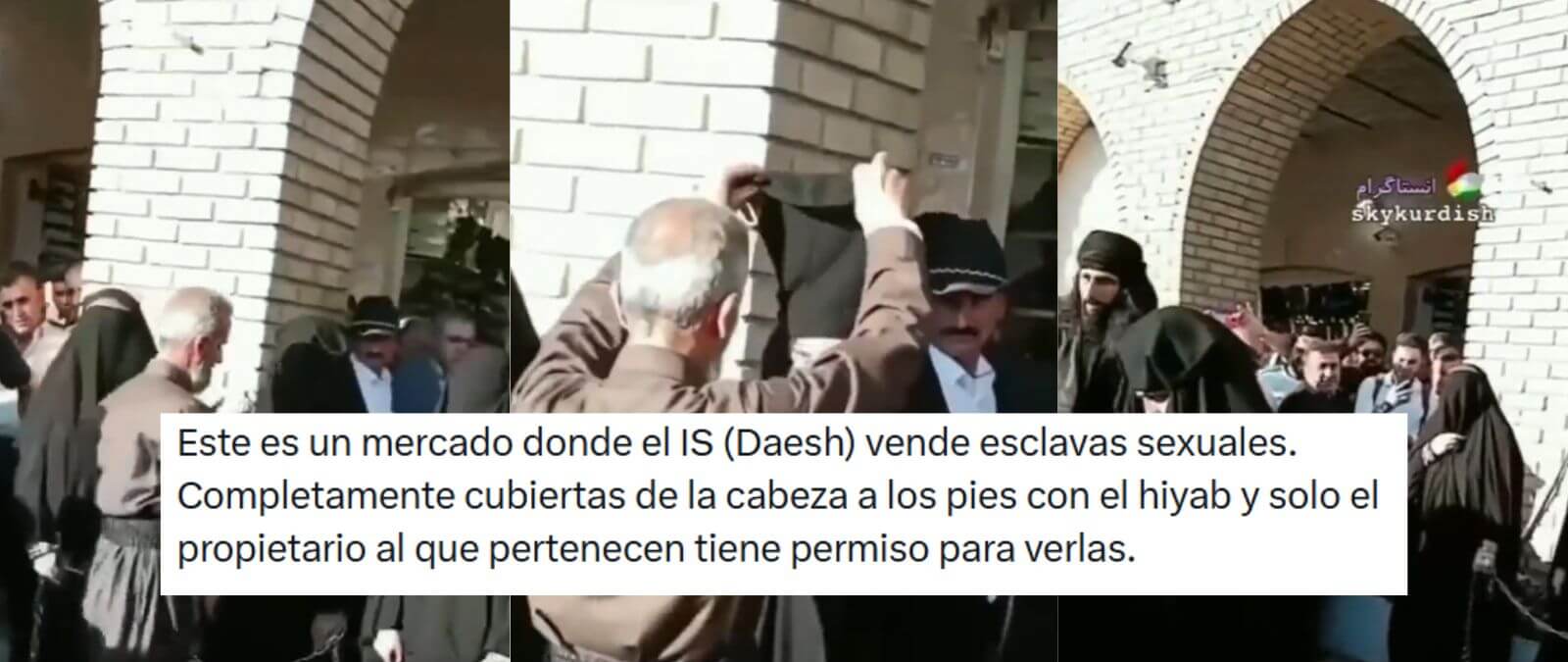 No, este vídeo no muestra una venta de esclavas sexuales en mercados sirios: es una actuación en 2023 en Irak