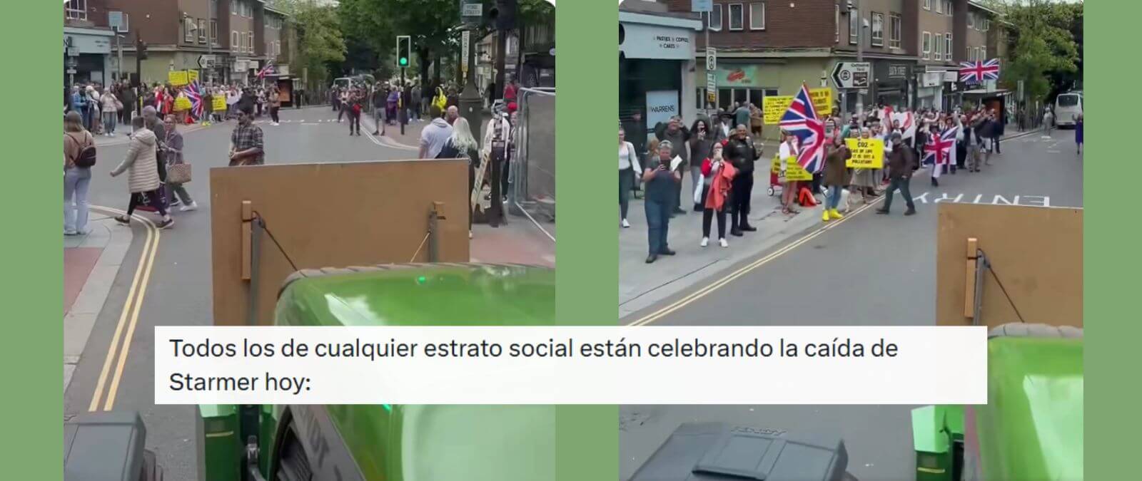 No, este vídeo no muestra a personas por la calle celebrando la dimisión de Starmer: es de mayo de 2025