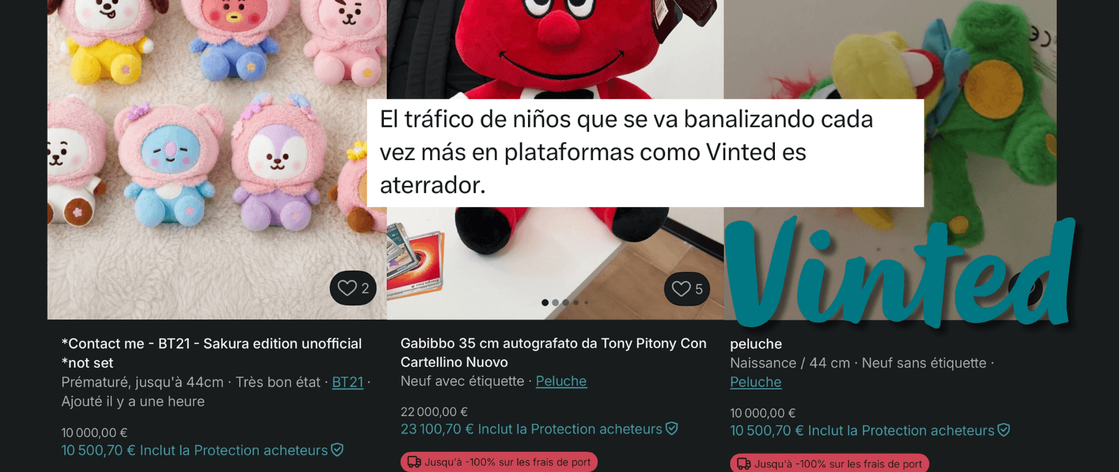 Hay una red de tráfico infantil oculta en la aplicación de Vinted con anuncios que ofertan a menores