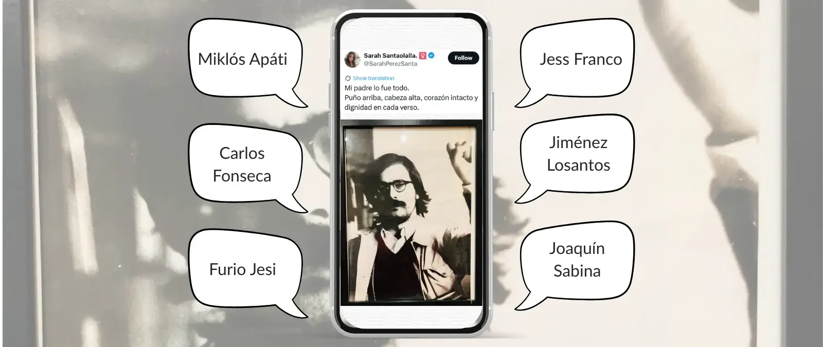Cómo Gemini, la IA de Google, comenzó un bulo sobre el "padre" de Sarah Santaolalla: el de la foto no es ni Miklós Apáti ni Jess Franco Así arrancó el bulo: Gemini confunde al hombre de la foto publicada por Sarah Santaolalla con Miklós Apáti y un usuario lo comparte en redesTras la publicación de Sarah Santaolalla, un usuario de X compartió que Gemini (la IA de Google) le había dicho que el hombre de la imagen era el escritor húngaro Miklós Apáti. Este tuit, que ya no aparece público, había alcanzado más de 200.000 visualizaciones en menos de 24 horas. Otros usuarios también comenzaron a difundir que el hombre se trataba de Miklós Apáti.Comparativa de la imagen publicada por Sarah Santaolalla con la de Miklós Apáti que se difunde.
📲 ¡Pincha aquí y sigue el canal de WhatsApp de Maldita.es para que no te la cuelen!
Esta teoría tomó fuerza y llevó a que apareciera una nota de la comunidad de X en el tuit de Sarah Santaolalla donde se aseguraba que se trataba del escritor. La nota ya no está visible en la plataforma. Los tuits relacionando la imagen con el húngaro superan el medio millón de visualizaciones, junto a comentarios insultándola o riéndose de ella. Por su parte, Santaolalla respondió a estos usuarios diciendo ¿pero qué fuman estos colgados? y cambia de camello, de verdad.Nota de la comunidad ya no visible en el tuit de Sarah Santaolalla donde se afirma que el hombre de la imagen es Miklós Apáti.
¿Crees que te ha llegado un bulo? Verifica en nuestro chatbot de WhatsApp (+34 644 229 319)
Otros usuarios comienzan a probar: Gemini dice que el de la foto es Jess Franco, Carlos Fonseca o Jiménez Losantos Otra de las respuestas que Gemini ha dado a los usuarios de X, según han compartido, es que el hombre de la imagen se trata del director de cine Jess Franco. Los tuits con esta respuesta acumulan 107.690 visualizaciones. Tuit con respuestas de Gemini donde relaciona al hombre de la imagen con Jess Franco.Gemini también lo habría identificado con otras personas, como el revolucionario nicaragüense Carlos Fonseca Amador, el locutor español Federico Jiménez Losantos, el cantautor español Joaquín Sabina, el historiador italiano Furio Jesi —que también aparece como otra sugerencia de nota de la comunidad— o el cantante griego Dionysis Savvopoulos, según comparten usuarios de X. En total, todas estas respuestas acumulan 641.613 visualizaciones.¿Qué le pasa a Gemini? Una IA puede inventarse la respuesta si no tiene información suficienteLos chatbots de IA, como Gemini, generan texto gracias a un sistema probabilístico, que calcula o predice la siguiente palabra plausible, no es que entiendan ni conozcan la respuesta. Antes de que Sarah Santaolalla compartiera la imagen de su padre, no había rastro de ella en Google. Esto puede haber provocado que, al no reconocer al hombre de la imagen, Gemini se invente la respuesta. Estos errores se conocen como alucinaciones, que pueden ocurrir por varias razones, entre ellas, si un modelo no tiene información suficiente, pero se ve obligado a responder. Lo mismo puede estar ocurriendo cuando otros usuarios aseguran que el padre de Santaolalla murió a los 50 años: se justifican con una respuesta de Gemini que enlaza a una entrevista de El País donde no se afirma esto.
