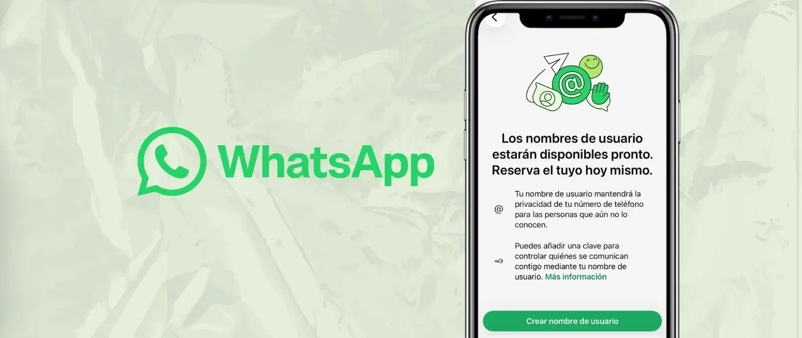 Sí, WhatsApp permitirá usar un nombre de usuario en lugar del número de teléfono