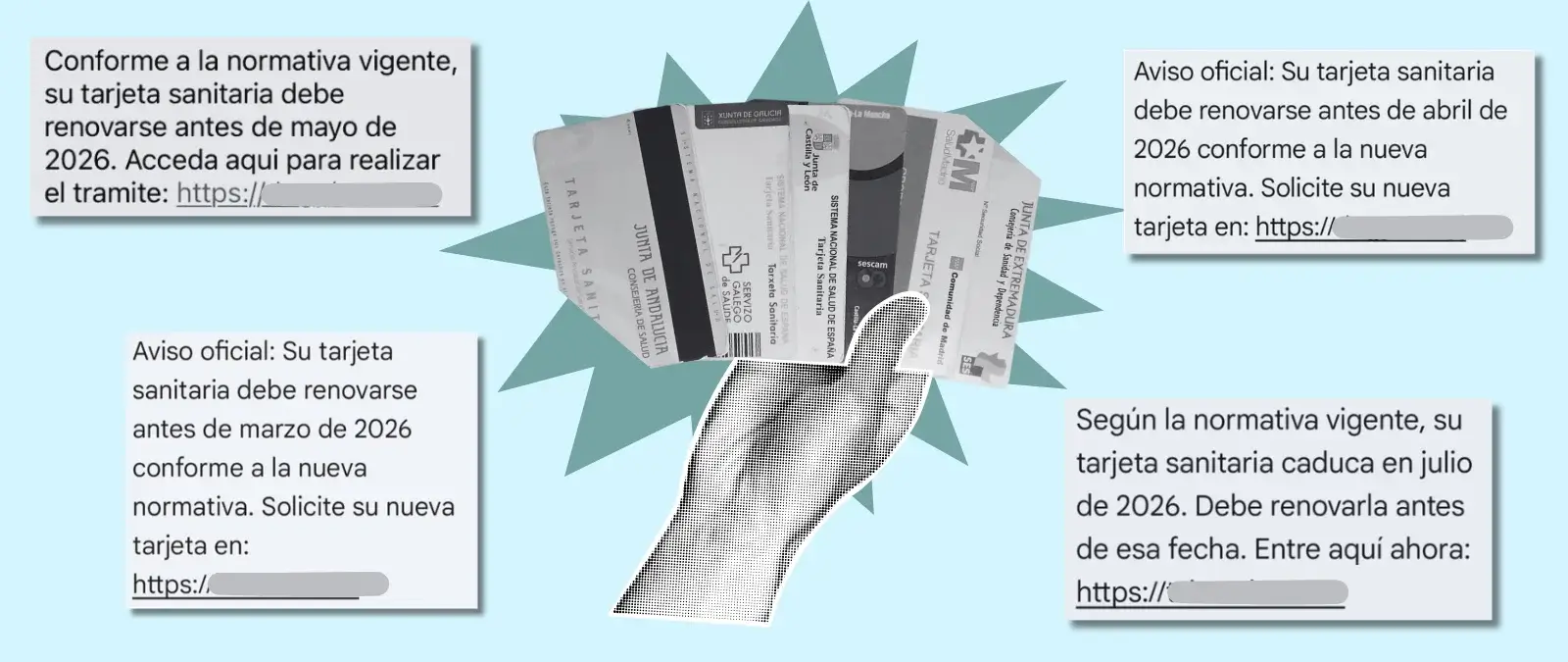 Los timos de la supuesta renovación de la tarjeta sanitaria: cómo intentan engañarte haciéndose pasar por el Ministerio de Sanidad y el Sistema Nacional de Salud