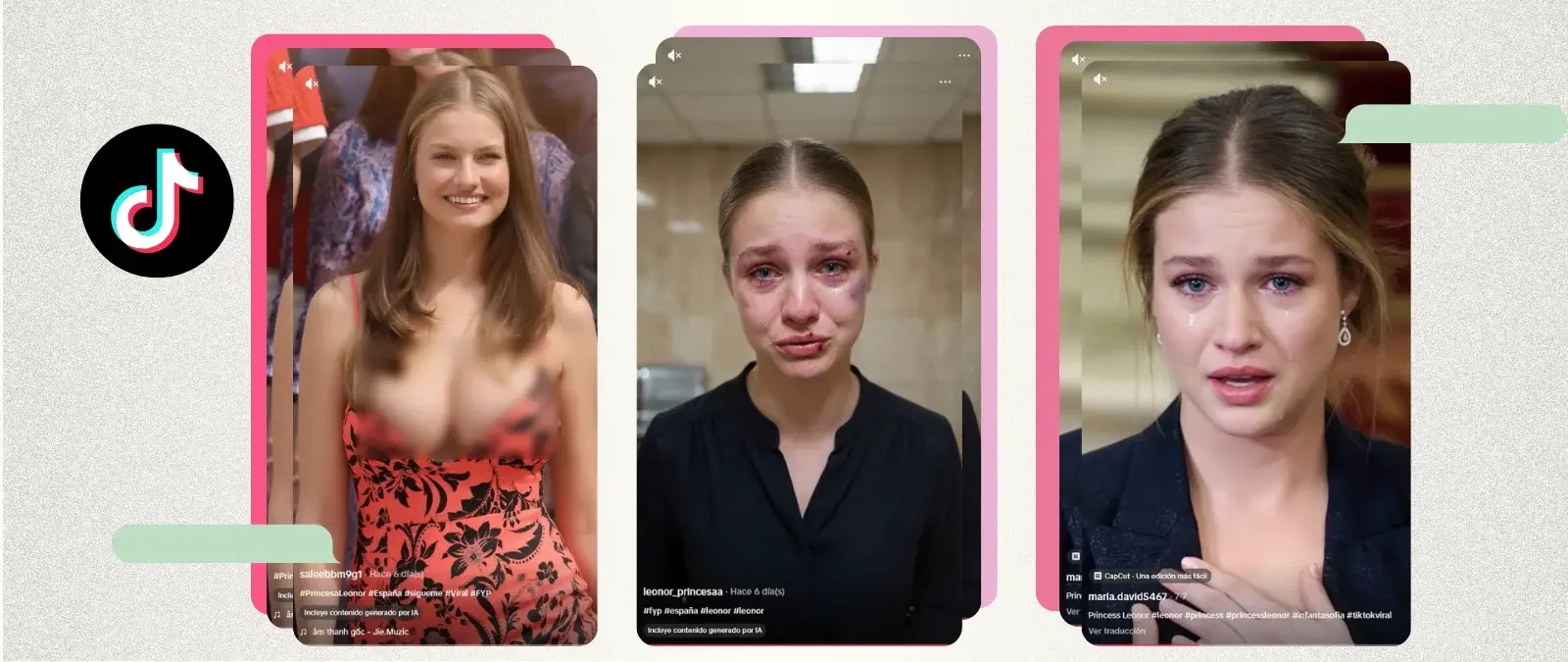 "Soy Leonor y te voy a ayudar": más de 10.000 vídeos y 200 cuentas de TikTok intentan timarte suplantando a la princesa de Asturias