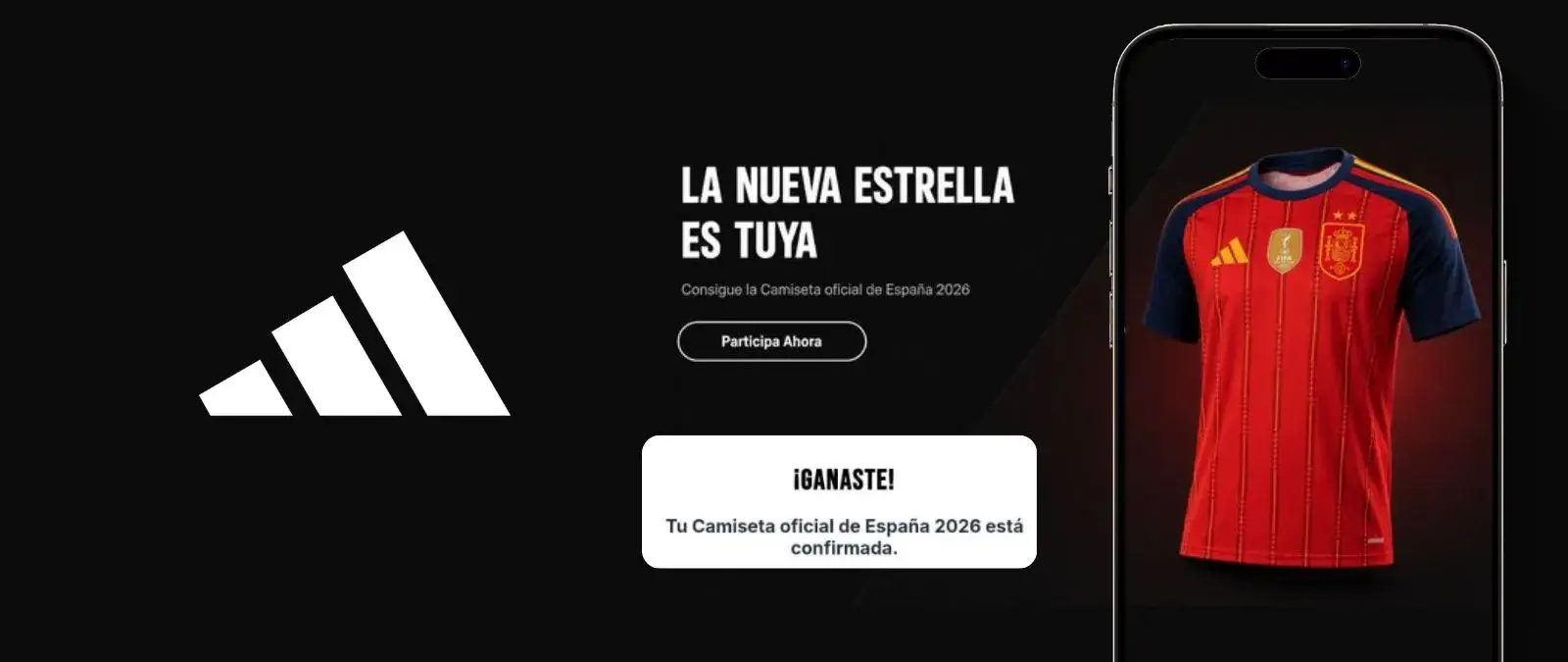 No, Adidas no está sorteando una camiseta oficial de la selección española con las dos estrellas de campeones del Mundo por responder a una encuesta: es un timo
