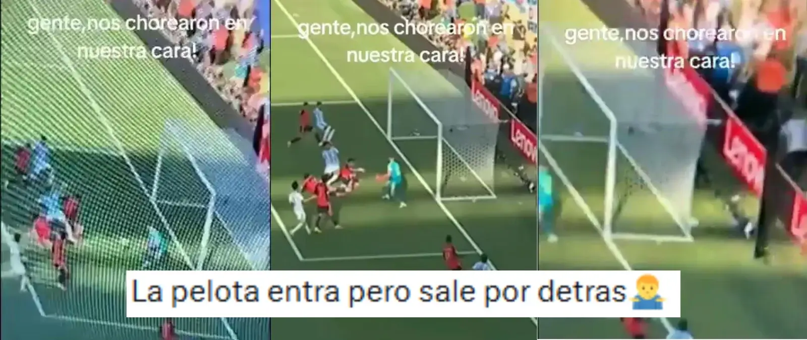 No, este chute de Argentina durante la final del Mundial 2026 no fue gol: desde otras perspectivas se ve que el balón pasa por fuera de uno de los postes laterales de la portería