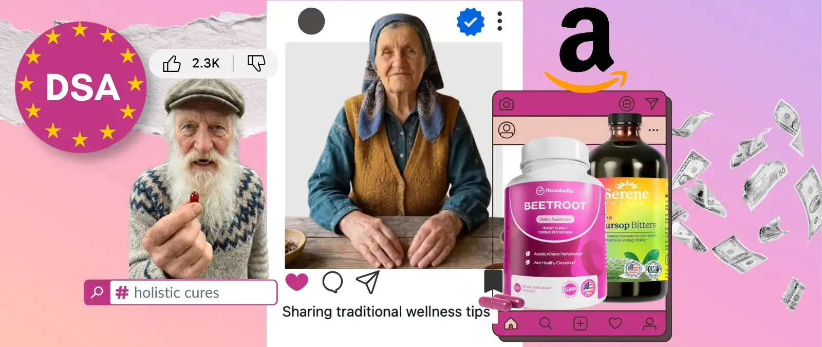 Meta le da la insignia azul de "verificación" en Instagram a "médicos" y "sanadores" generados por IA para que puedan vender sus "remedios" en Amazon