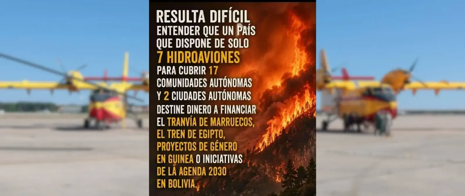 Qué sabemos sobre si España dispone de "solo 7 hidroaviones” para combatir los incendios: el Gobierno afirma que, actualmente, hay 10 disponibles, entre otros medios aéreos