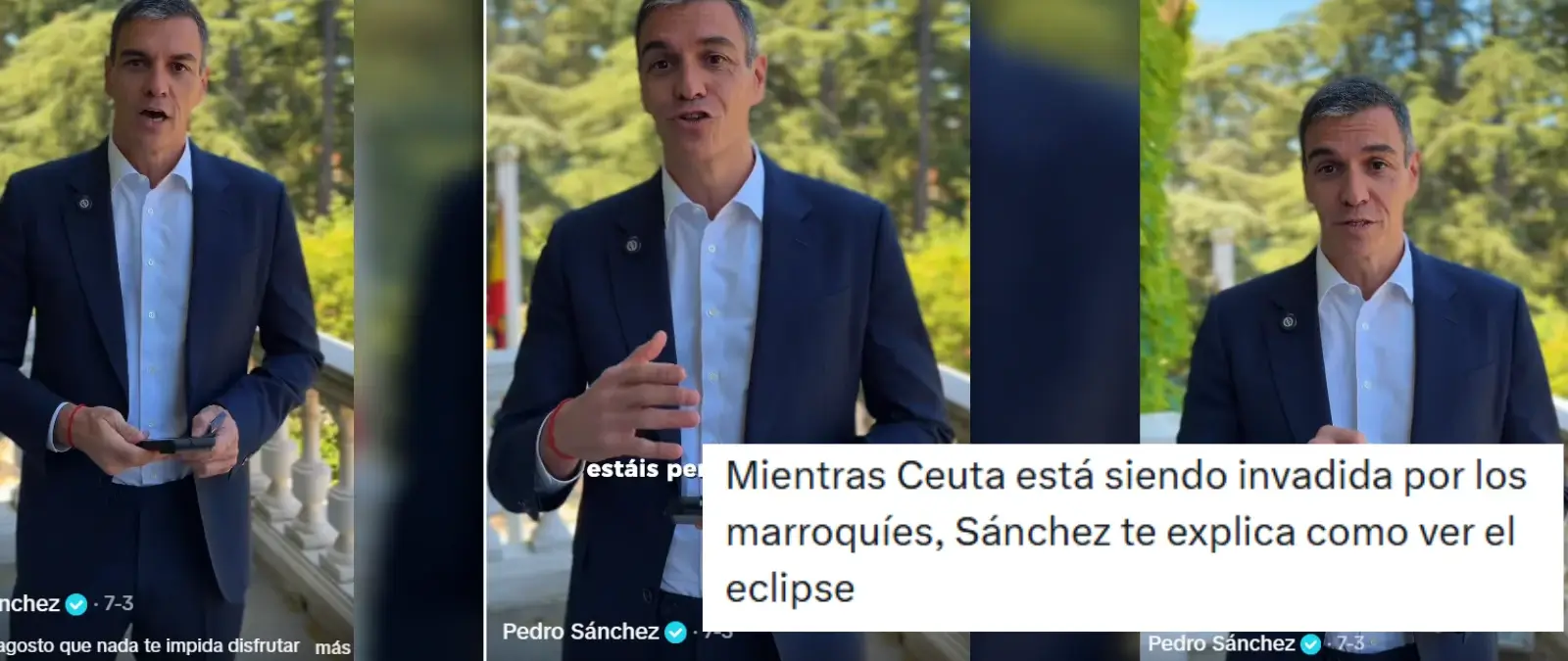 Cuidado con el vídeo que Pedro Sánchez ha publicado sobre el eclipse
