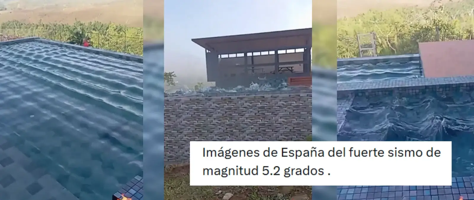 No, este vídeo no muestra los efectos del terremoto de Granada el 15 de agosto de 2026 en una piscina: es del seísmo en Colombia