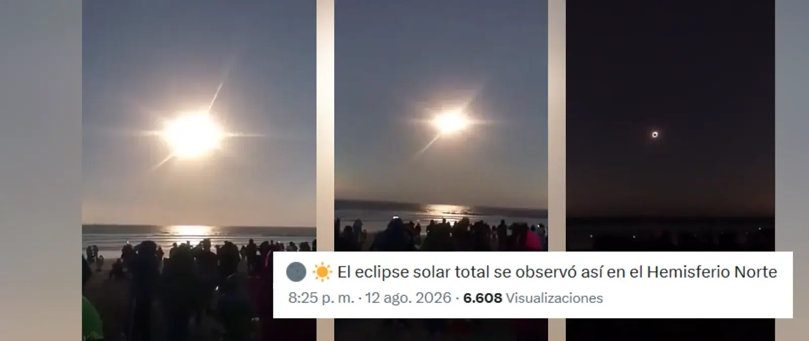 No, este vídeo no es del eclipse solar del 12 de agosto: se grabó en 2019 en Chile