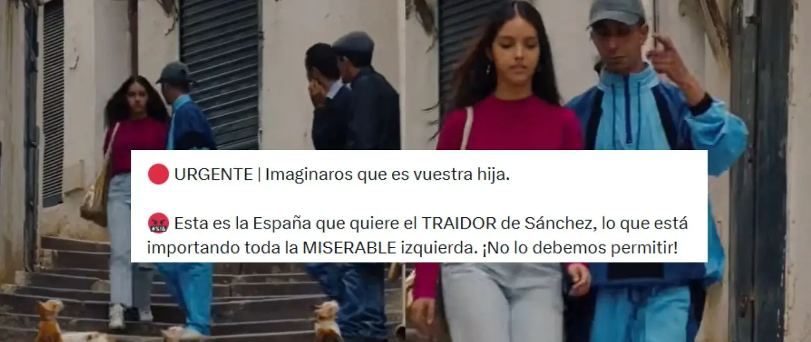 No, este vídeo no muestra a una chica siendo acosada en España tras la “invasión” a Ceuta: es un fragmento de una película en Argelia