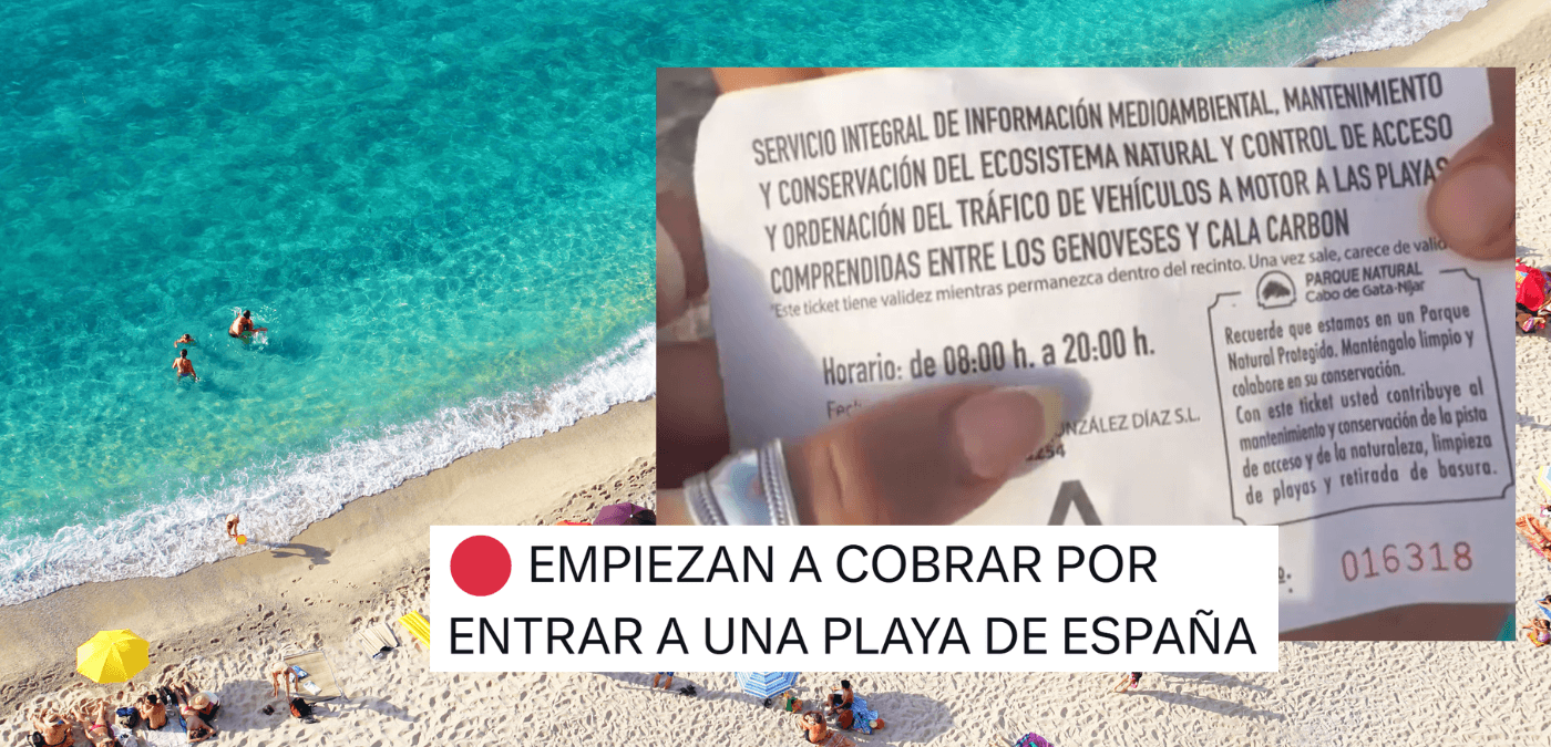 No cobran entrada para entrar a una playa en España; es una tasa por el acceso en coche