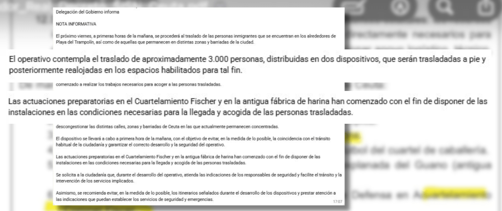 Qué sabemos sobre el supuesto traslado de 3.000 migrantes a la fábrica de harina y al Acuartelamiento Fischer de Ceuta el 28 de agosto de 2026
