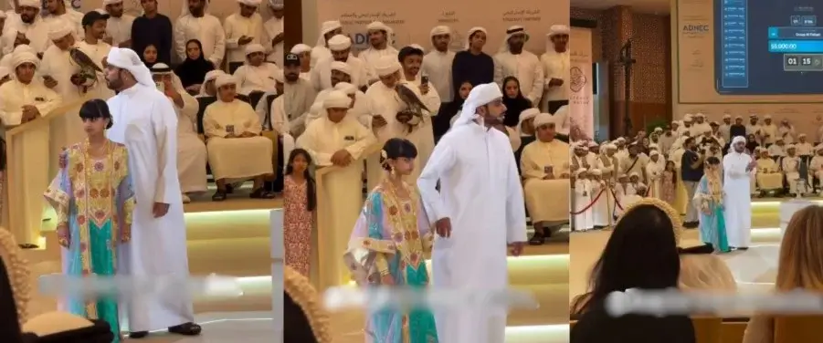 No, este vídeo no muestra una “subasta de niñas para millonarios musulmanes”: se trata de la feria de Exhibición Internacional de Caza y Equitación de Abu Dabi